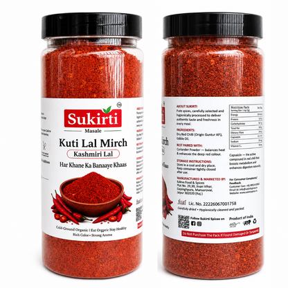 Kashmiri Kuti Lal Mirch – Vibrant Color, Rich Aroma | 250g Pack