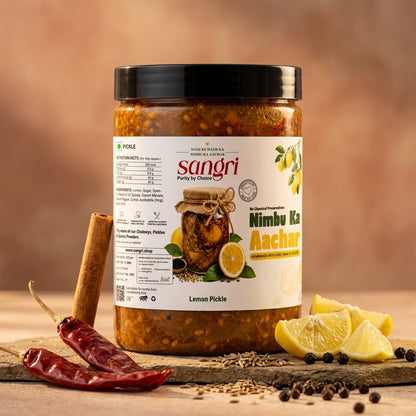 Homemade Nimbu Achar – Traditional Indian Lemon Pickle with Spices | Sweet & Tangy Taste