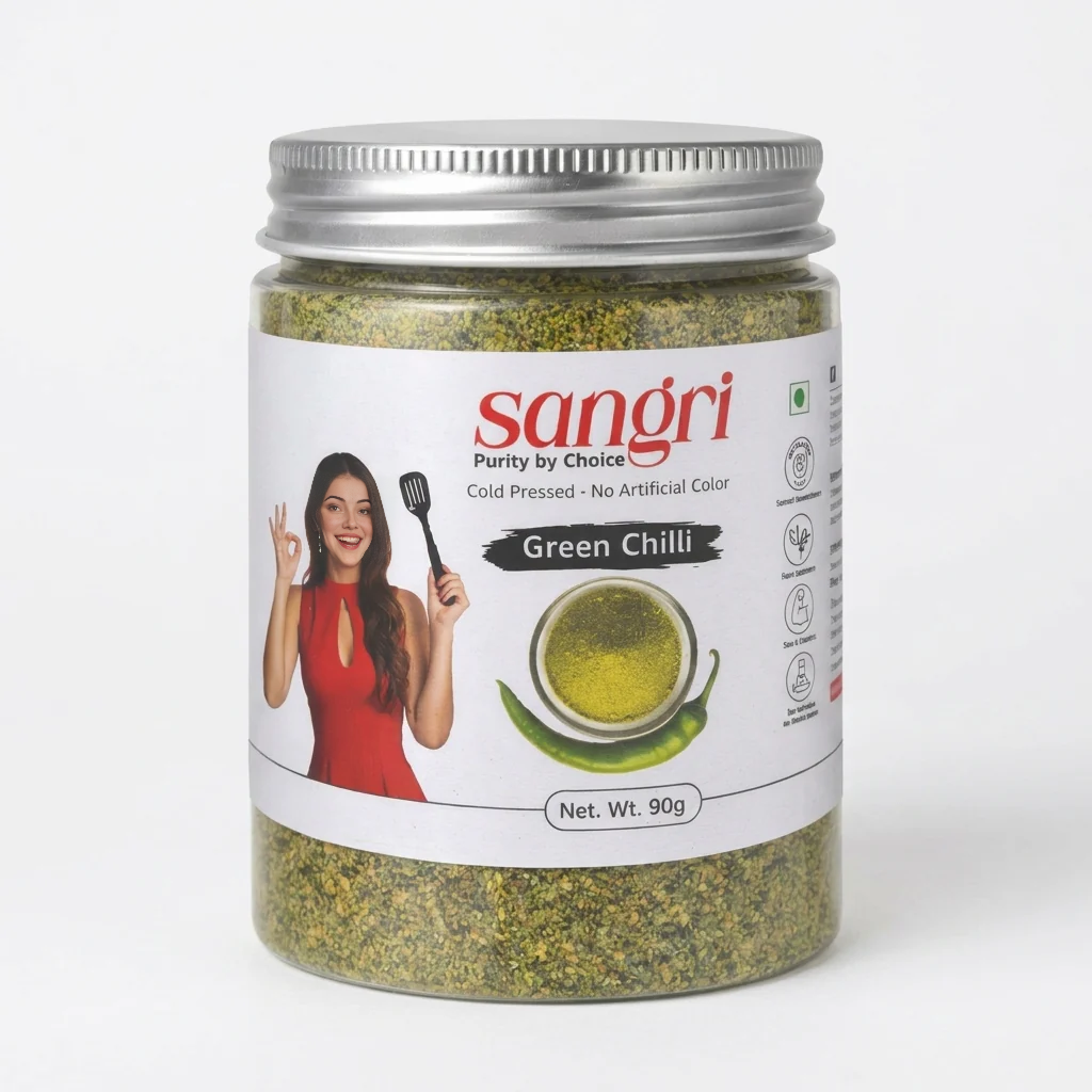 Sangri Green Chilli Powder – Hari Mirch Powder | 100% Pure & Fresh, 90g