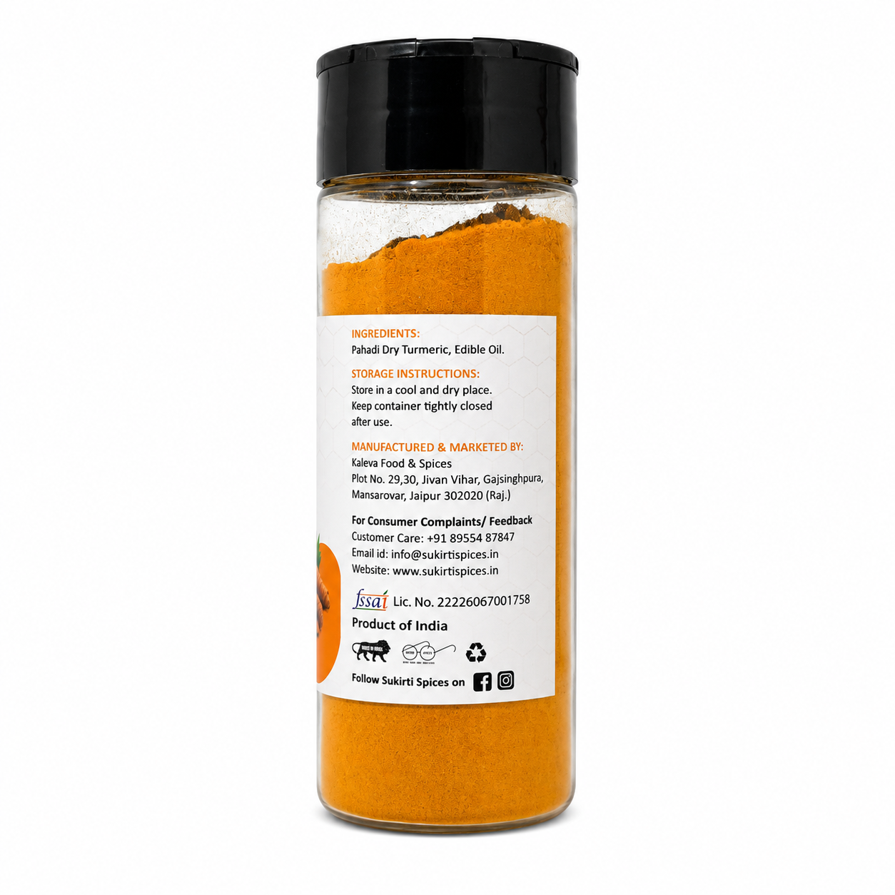 Lakadong Turmeric Powder - Strater Pack (50g)