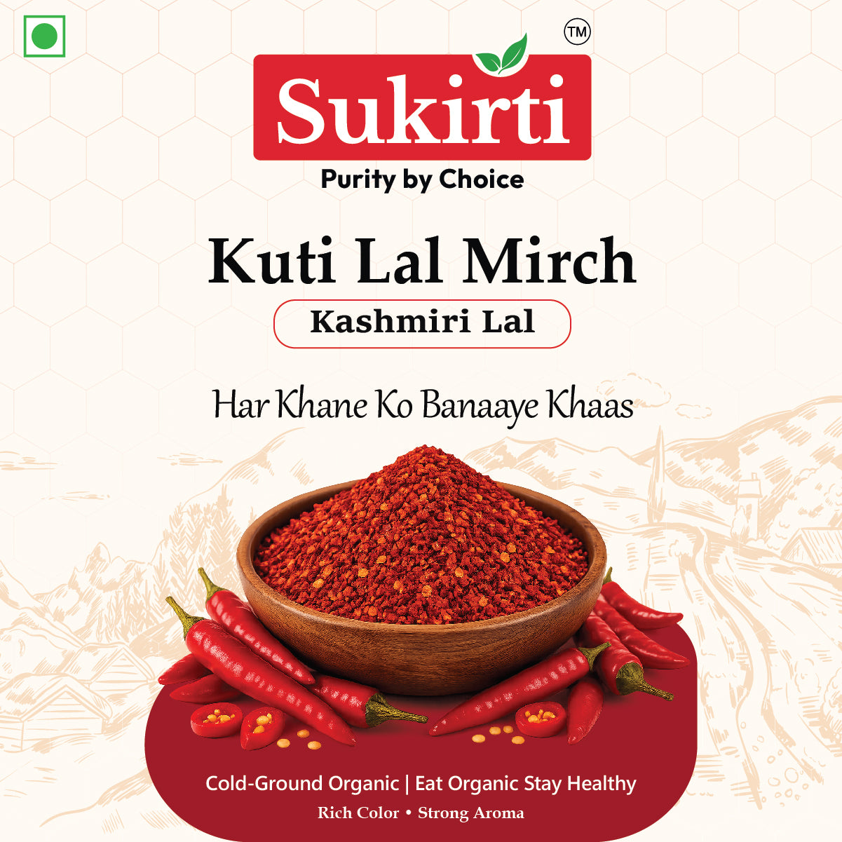 Kashmiri Kuti Lal Mirch – Vibrant Color, Rich Aroma | 250g Pack