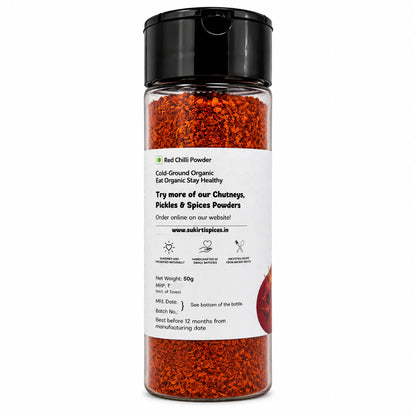 Guntur Teekhalal Chilli Powder | Kuti Lal Mirch - Strater Pack (50g)