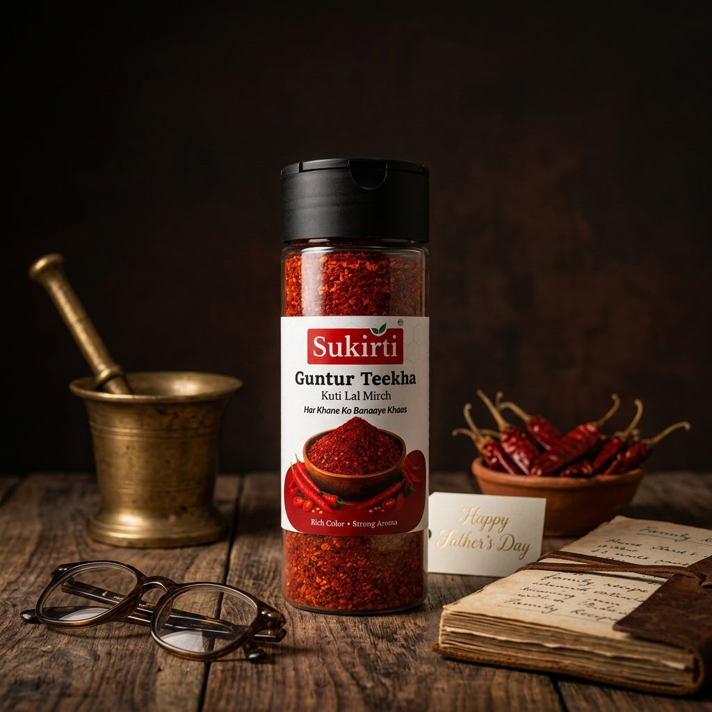 Guntur Teekhalal Chilli Powder | Kuti Lal Mirch - Strater Pack (50g)