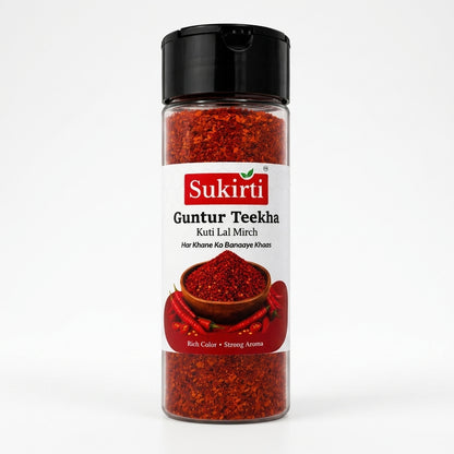 Guntur Teekhalal Chilli Powder | Kuti Lal Mirch - Strater Pack (50g)