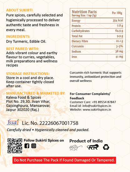 Lakadong Turmeric Powder (200g) Pack